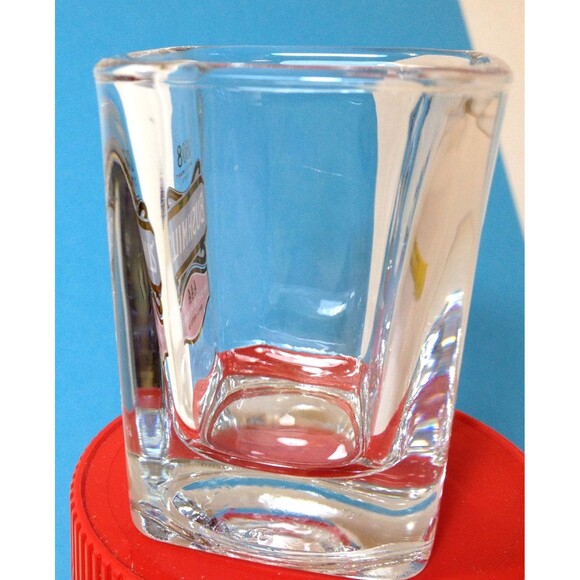 Vintage Bushmills 1608 Irish Whiskey Shot Glass Square Heavy Glass - Picture 5 of 8